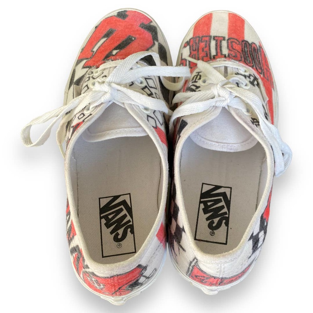 Custom hand painted Indiana University Vans size 7.5 Womens - Picture 2 of 8